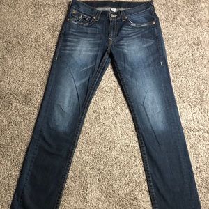 True Religion Flap Slim Jeans 33 x 34 Lost Lagoon